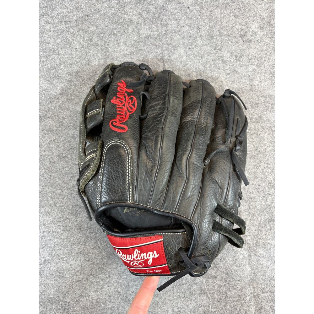 Rawlings Leather Baseball Glove Size 12 3/4 Black Premium Series D1275HBB